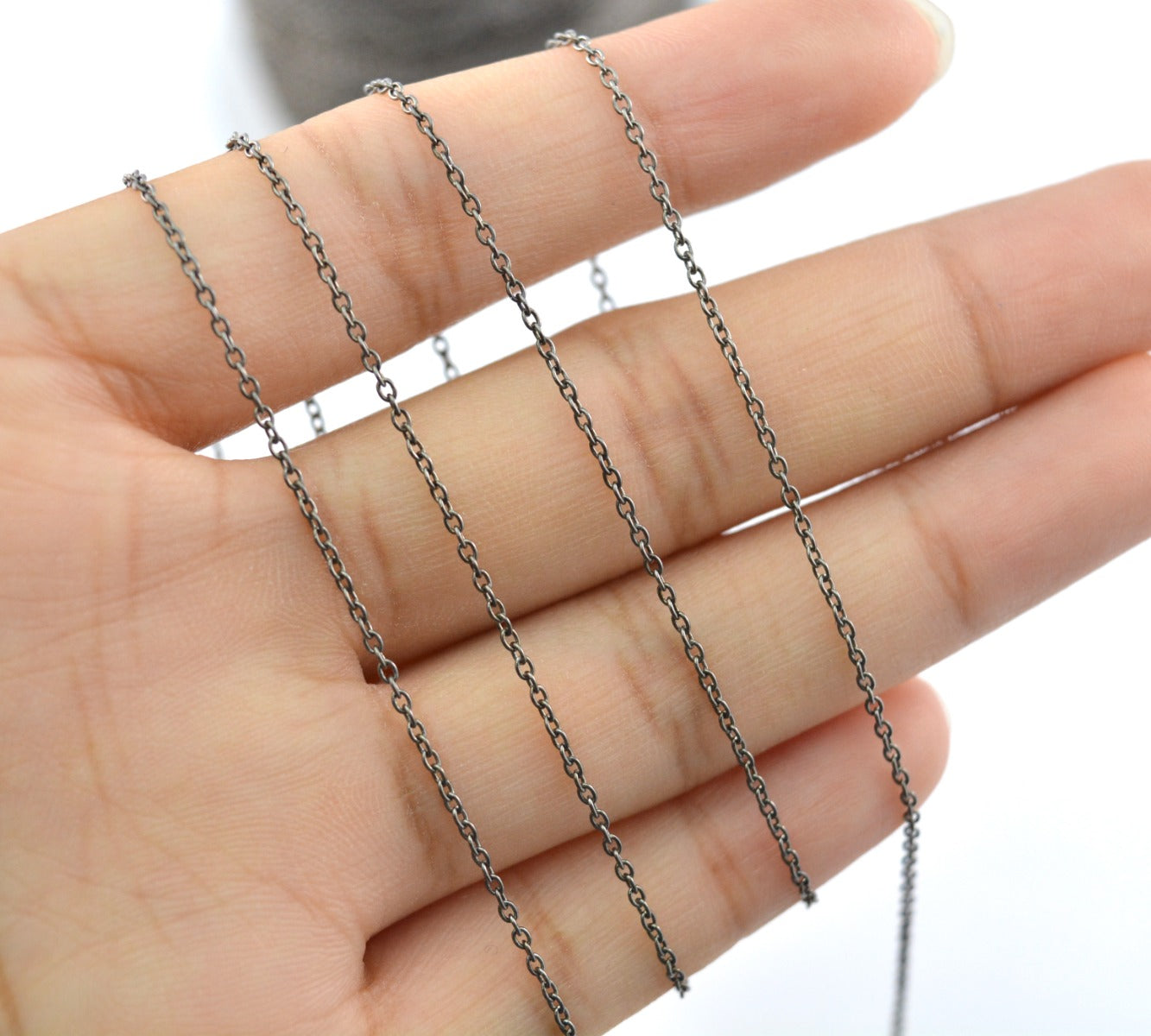 Gorgeous Rosary Chain - Stone 925 Silver 0.90mm