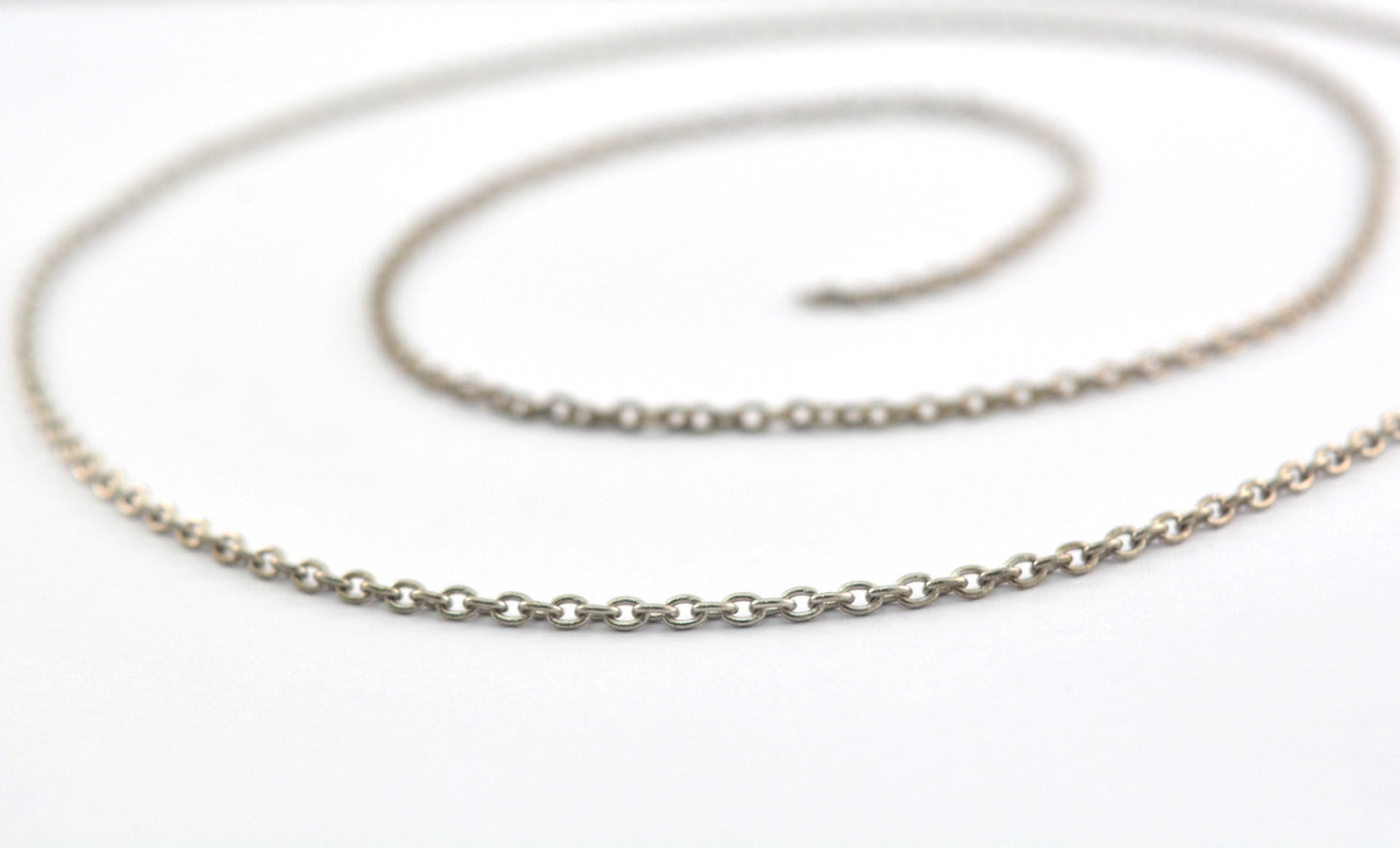 Trendy Stone Rosary Chain in 925 Silver - 2.20mm