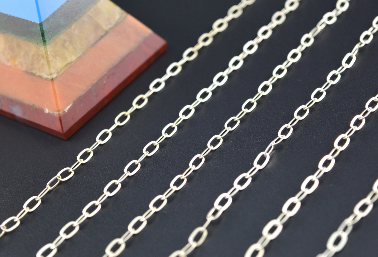 925 Silver Rosary Chain with Stone - 5.20mm