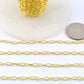 Gorgeous 925 Silver Gold Rosary Chain - Stone 5.20mm