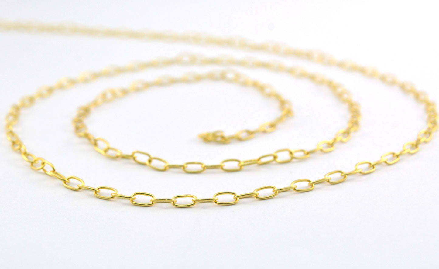 Gorgeous 925 Silver Gold Rosary Chain - Stone 5.20mm