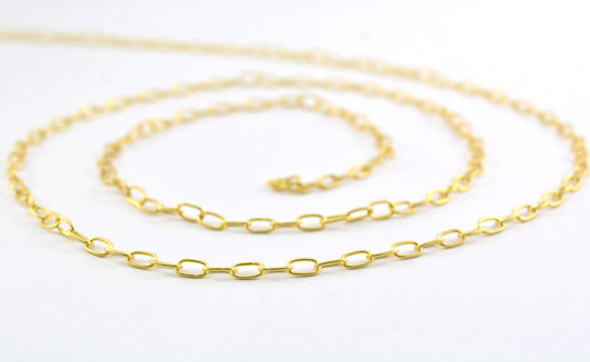 Gorgeous 925 Silver Gold Rosary Chain - Stone 5.20mm