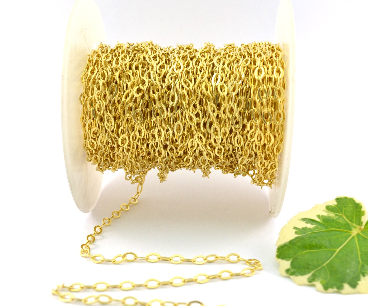 Gorgeous 925 Silver Gold Rosary Chain - Stone 5.50mm