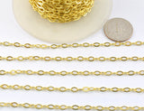 Gorgeous 925 Silver Gold Rosary Chain - Stone 5.50mm