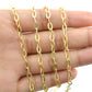 Gorgeous 925 Silver Gold Rosary Chain - Stone 5.50mm