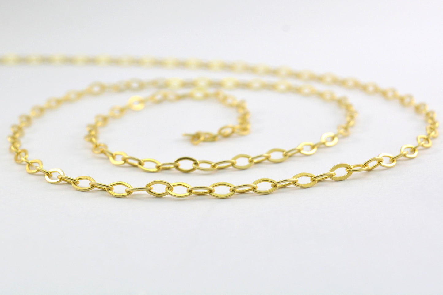 Gorgeous 925 Silver Gold Rosary Chain - Stone 5.50mm