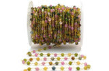 18k Solid yellow Gold Rosary Chain in AAA Quality - 3.50mm Sold By 1 Inch