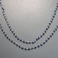Handmade 14k Solid White Gold Rosary Chain Studded With Natural Sapphire in 2.2.50mm Size - SGGRC-012B, Sold By 1 Inch.