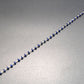 Handmade 14k Solid White Gold Rosary Chain Studded With Natural Sapphire in 2.2.50mm Size - SGGRC-012B, Sold By 1 Inch.