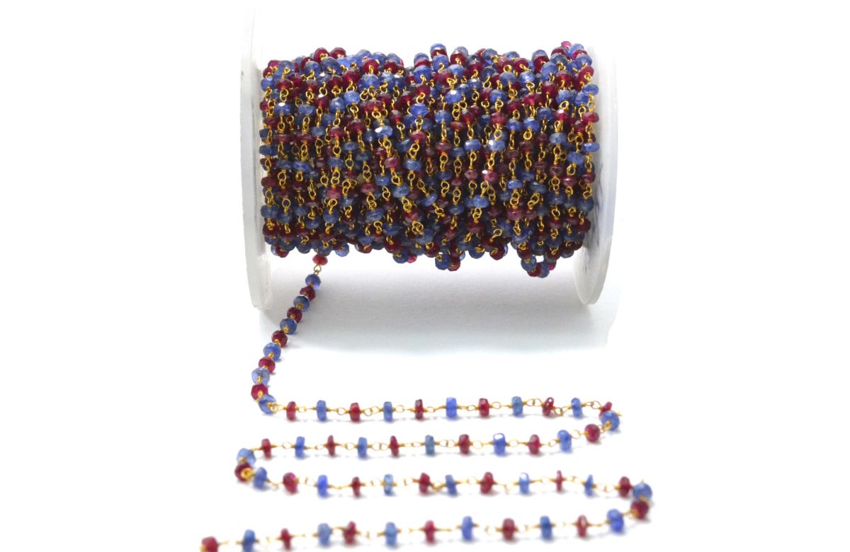 Impressive 14k  Solid yellow Gold  Rosary Chain in Roundel Shape , 3mm Size - SGGRC-013, Sold By 1 Inch.