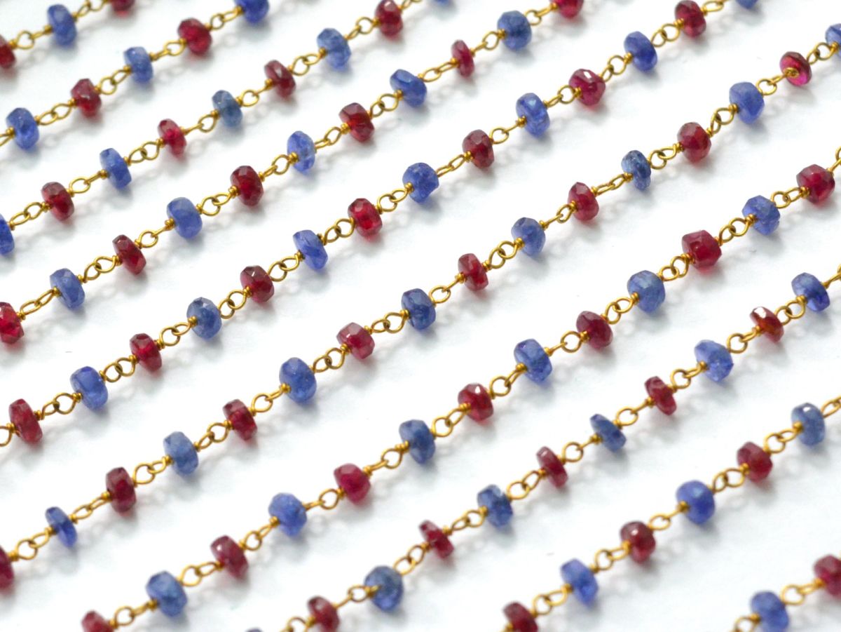 Impressive 14k  Solid yellow Gold  Rosary Chain in Roundel Shape , 3mm Size - SGGRC-013, Sold By 1 Inch.