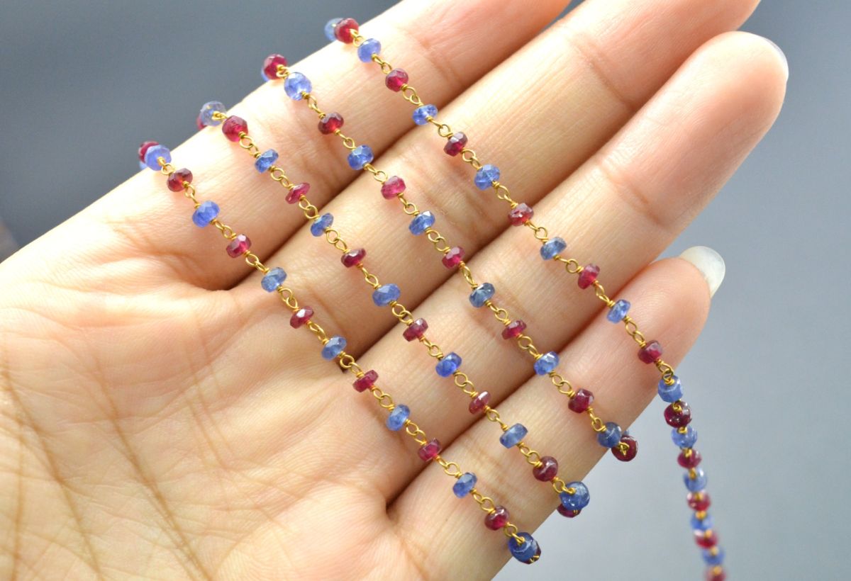 Impressive 14k  Solid yellow Gold  Rosary Chain in Roundel Shape , 3mm Size - SGGRC-013, Sold By 1 Inch.