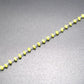 Handmade 14k Solid White Gold Rosary Chain With Natural Chrysoberyl , 2.50mm Size - SGGRC-015A, Sold By 1 Inch.