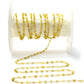 Gorgeous 14k  Solid Gold Rosary Chain With Plain Natural Diamond Beads - 1.50mm , SGGRC-021, Sold By 1 Inch.
