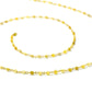 Gorgeous 14k  Solid Gold Rosary Chain With Plain Natural Diamond Beads - 1.50mm , SGGRC-021, Sold By 1 Inch.