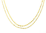 Gorgeous 14k  Solid Gold Rosary Chain With Plain Natural Diamond Beads - 1.50mm , SGGRC-021, Sold By 1 Inch.