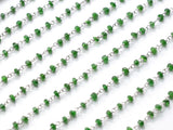 Stunning 14k Solid White Gold Rosary Chain With AAA Quality in 2.50 mm Size  - SGGRC-023B, Sold By 1 Inch.
