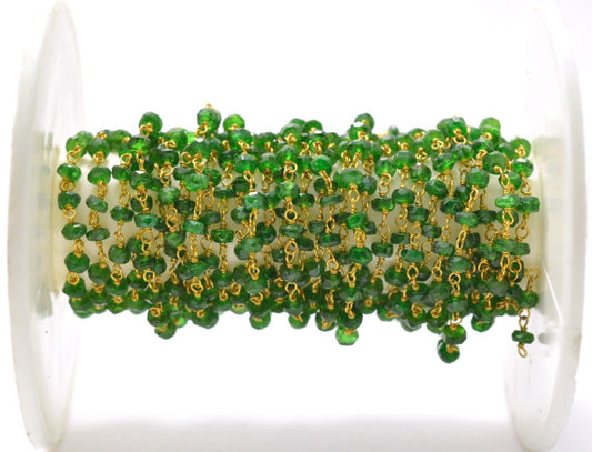 Beautiful 14k Solid Gold Rosary Chain With AAA Quality-  2.50 mm Size  - SGGRC-023A, Sold By 1 Inch.