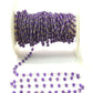 14k  Solid White Gold Rosary Chain With 3 mm Size -Natural Amethyst - SGGRC-015B, Sold By 1 Inch.