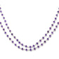 14k  Solid White Gold Rosary Chain With 3 mm Size -Natural Amethyst - SGGRC-015B, Sold By 1 Inch.