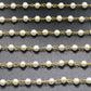 18k Solid Gold Rosary Chain With Natural Pearl Stone - 3.00 mm Size  - SGGRC-028, Sold By 1 Inch.