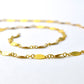18K Solid Yellow Gold Splendid Plain Chain, Shiny Finish 8x4MM Flat Marquise Chain.Sold by 17 cm, SGGRC-030.