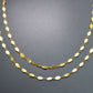 18K Solid Yellow Gold Splendid Plain Chain, Shiny Finish 8x4MM Flat Marquise Chain.Sold by 17 cm, SGGRC-030.