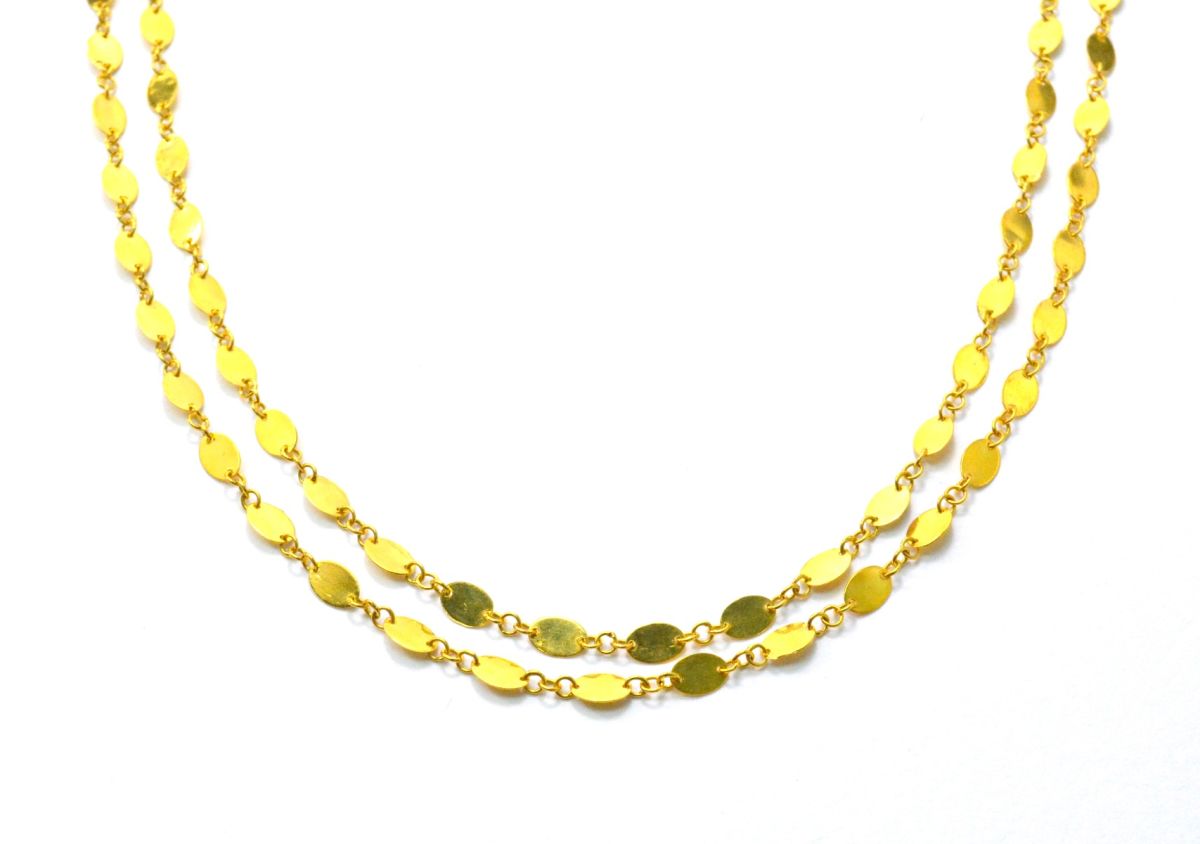 Amazing 18k Solid Gold plain Chain With 6X4 mm Size  - SGGRC-031, Sold by 17 cm.