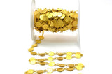 Amazing 18k Solid Gold plain Chain in 17cm mm Size With Brushed Finish - SGGRC-032, Sold by 17 cm.