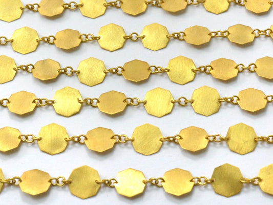 Amazing 18k Solid Gold plain Chain in 17cm mm Size With Brushed Finish - SGGRC-032, Sold by 17 cm. - view 3
