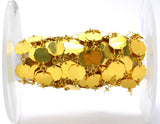 Lovely  18k Solid Gold plain Chain With Shiny Finish in 7mm Size- SGGRC-034, Sold by 17 cm.