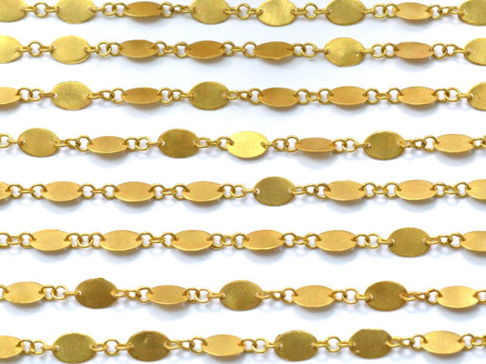 Stunning 18k Solid Gold plain Chain in Oval Shape - 6X4mm - SGGRC-036, Sold by 17 cm. - view 3
