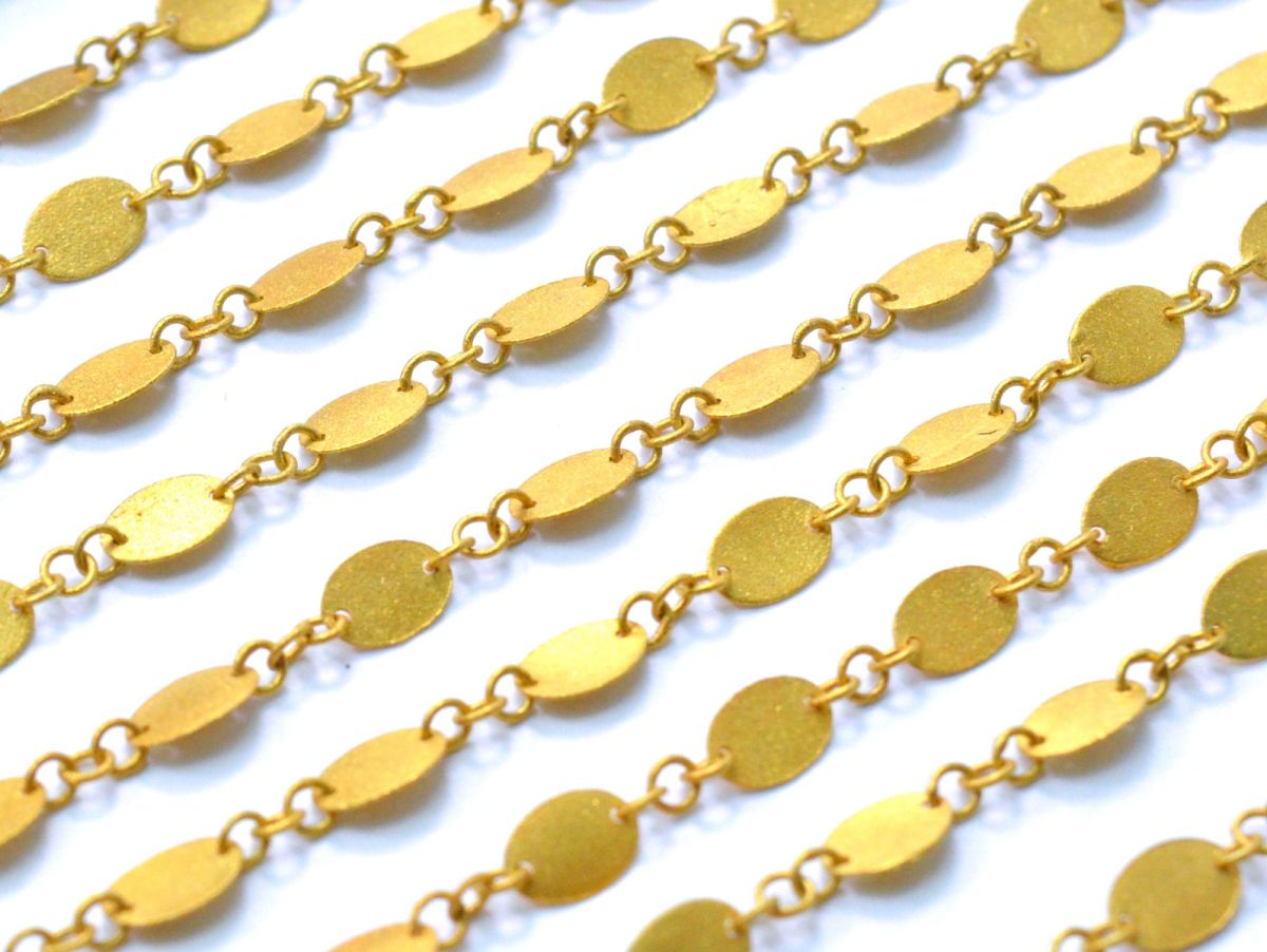 Beguilling  18k Solid Gold plain Chain in Matt finish - 6X4mm ,  SGGRC-037, Sold by 17 cm.