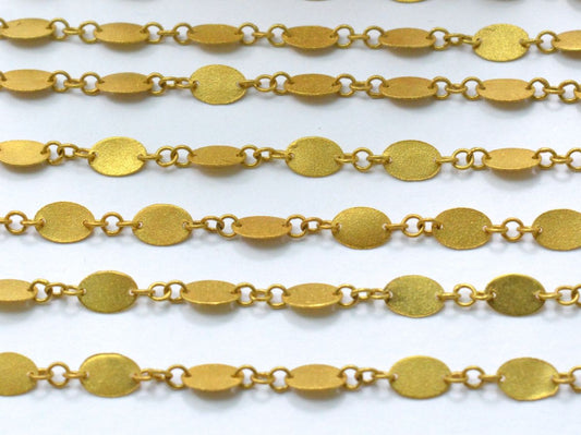 Beguiling  18k Solid Gold plain Chain in Matt finish - 6X4mm ,  SGGRC-037, Sold by 17 cm. - view 3