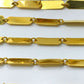 Marvellous  18k Solid Gold plain Chain in Rectangle shape - 12X4mm,  SGGRC-038, Sold by 17 cm.