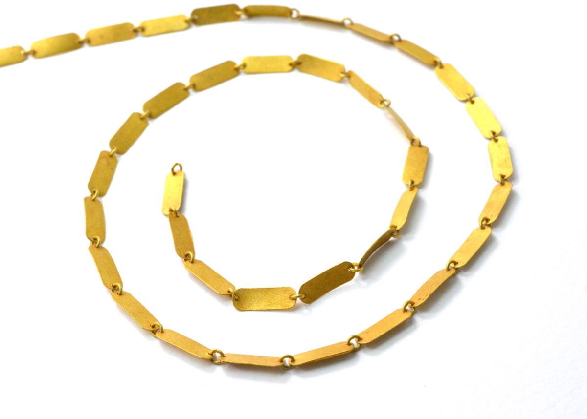 Lovely  18k Solid Gold plain Chain With 12X4mm ,SGGRC-039, Sold by 17 cm.