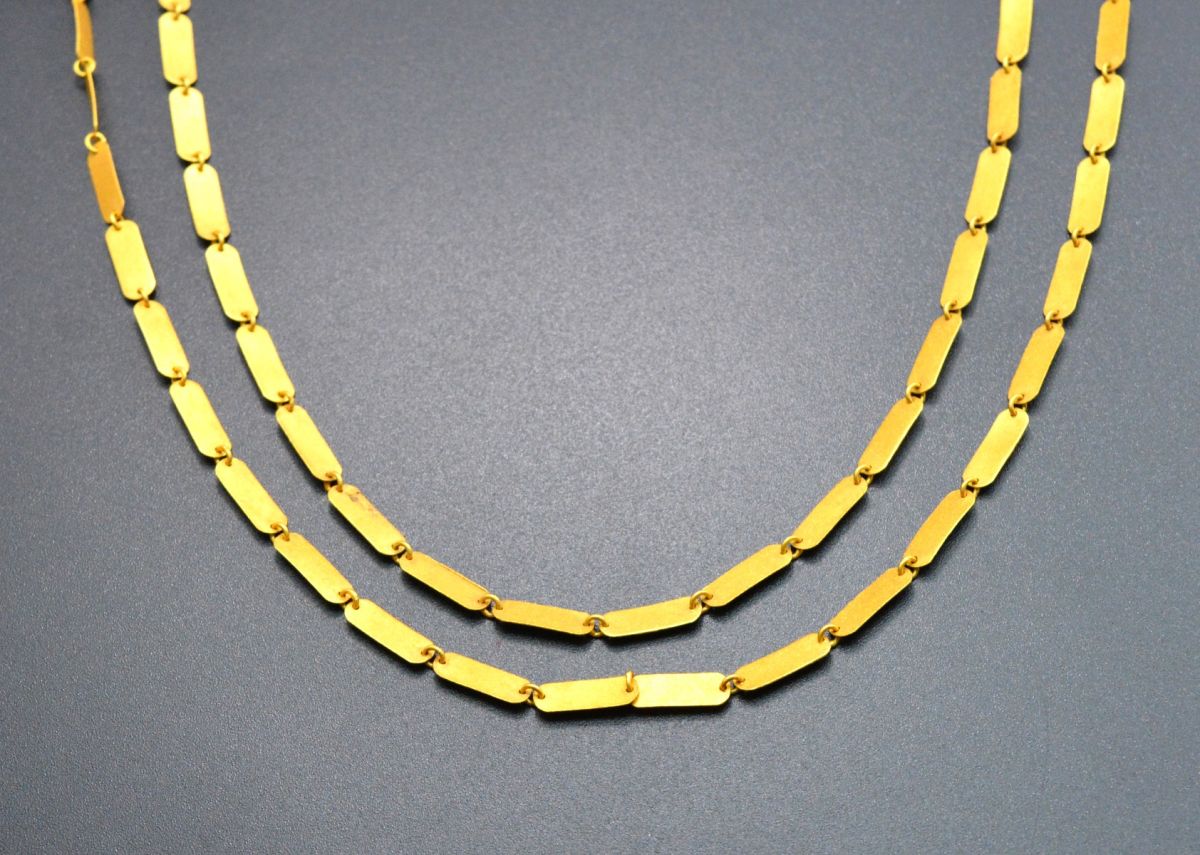 Lovely  18k Solid Gold plain Chain With 12X4mm ,SGGRC-039, Sold by 17 cm.