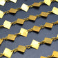 Splendid  18k Solid Gold plain Chain in Square Shape With 6mm ,SGGRC-044, Sold by 17 cm.