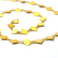 Splendid  18k Solid Gold plain Chain in Square Shape With 6mm ,SGGRC-044, Sold by 17 cm.