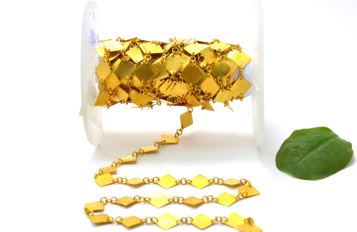 Ravishing  18k Solid Gold plain Chain in Matt Finish - 6mm ,SGGRC-045, Sold by 17 cm.