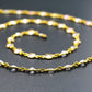 18K Solid Yellow Gold Attractive Bezel Chain With Natural Round Multi Sapphire Stone Size - 4.00 MM. Sold By 17CM, SGGRC-047.