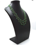Lovely   18k Solid Gold Necklace With Emerald Stone - 4mm ,SGGRC-048