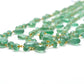 Lovely   18k Solid Gold Necklace With Emerald Stone - 4mm ,SGGRC-048
