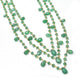 Lovely   18k Solid Gold Necklace With Emerald Stone - 4mm ,SGGRC-048