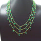 Lovely   18k Solid Gold Necklace With Emerald Stone - 4mm ,SGGRC-048