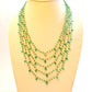 Beautiful   18k Solid Gold Necklace With Natural Emerald Stone - 4mm Size, SGGRC-050