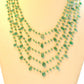 Beautiful   18k Solid Gold Necklace With Natural Emerald Stone - 4mm Size, SGGRC-050