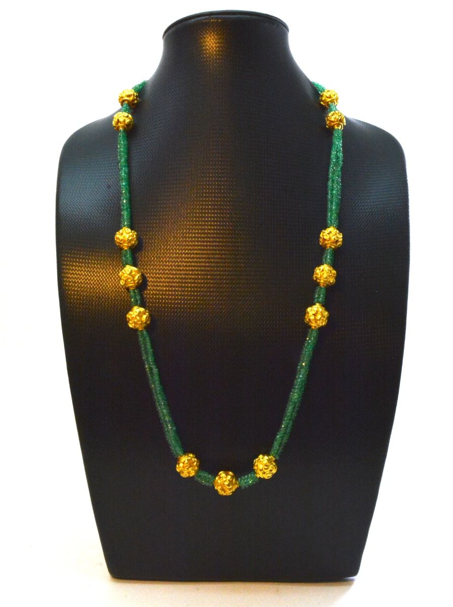 Graceful 18k Solid Gold Necklace in Roundel Shape , 13X12mm Size - SGGRC-054