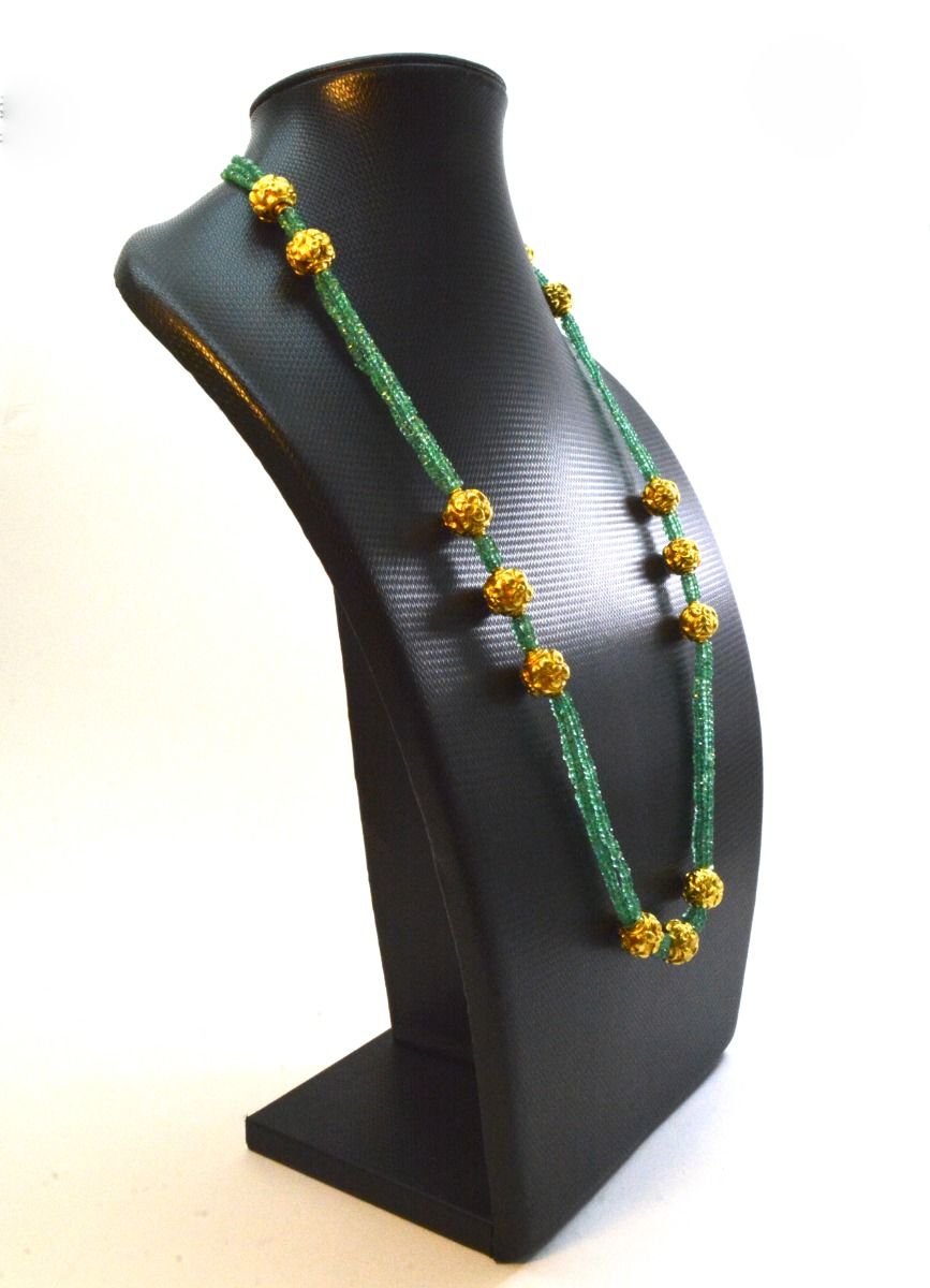 Graceful 18k Solid Gold Necklace in Roundel Shape , 13X12mm Size - SGGRC-054