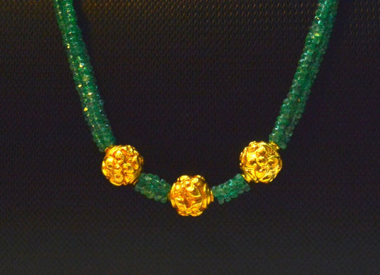 Graceful 18k Solid Gold Necklace in Roundel Shape , 13X12mm Size - SGGRC-054